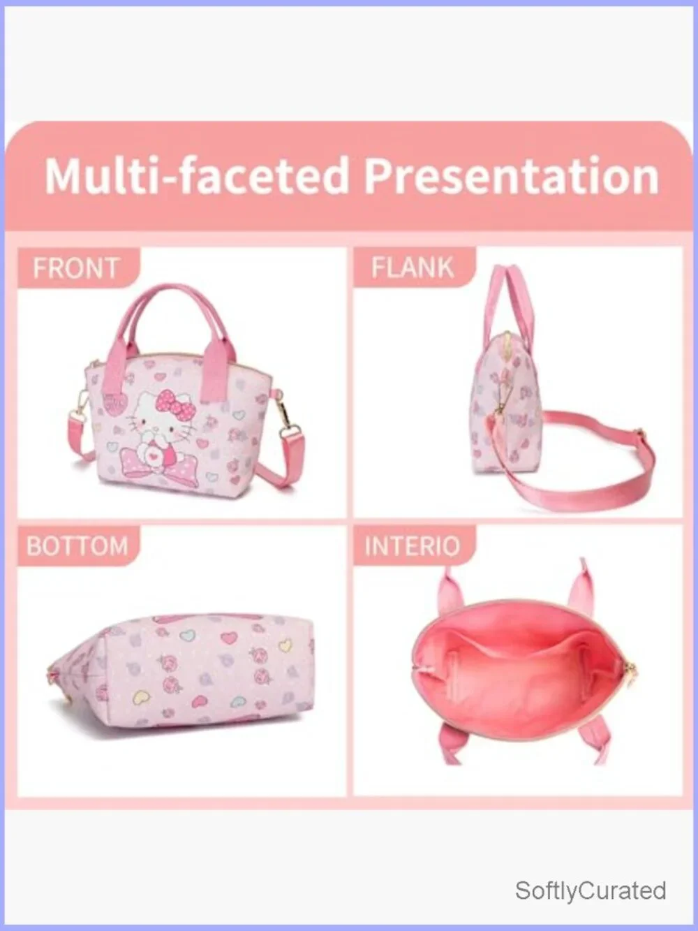 Set of 2 Mini Crossbody Bags Cute PU Leather Messenger Shoulder Bags Keychain
